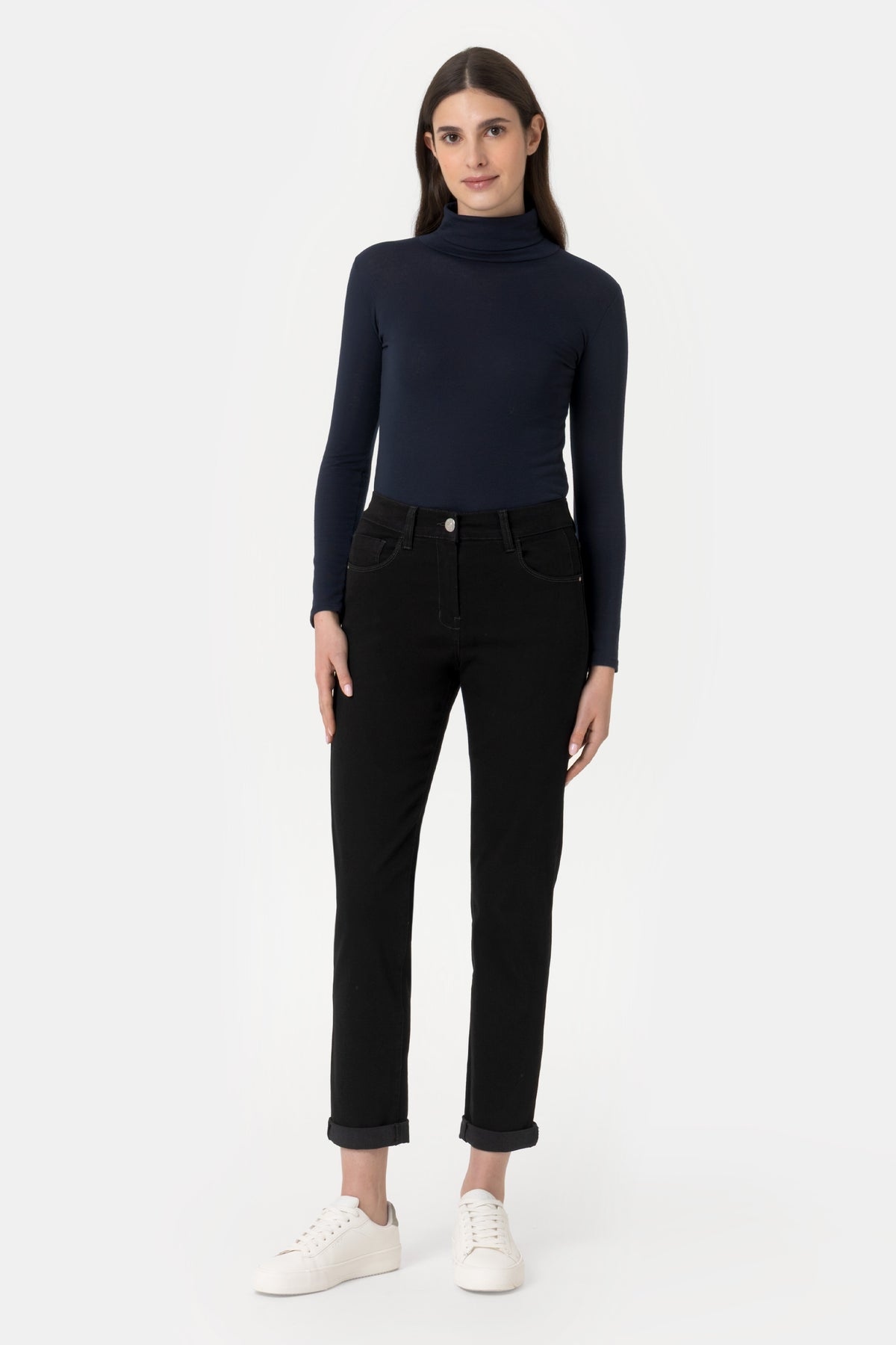 Brenda Bbk01 Jeans nero super stretch