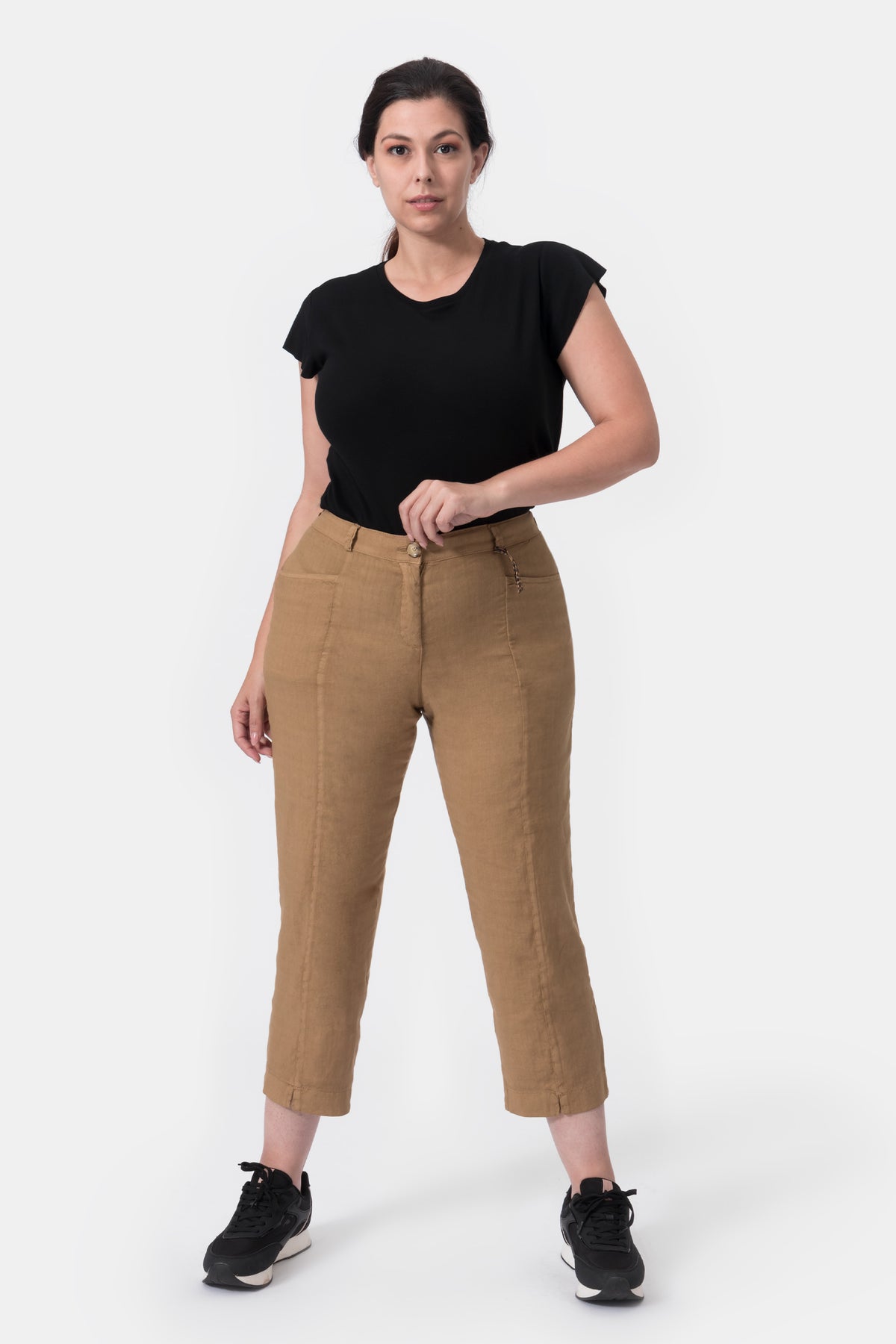 Bubble Gax Pantalone di lino viscosa stretch