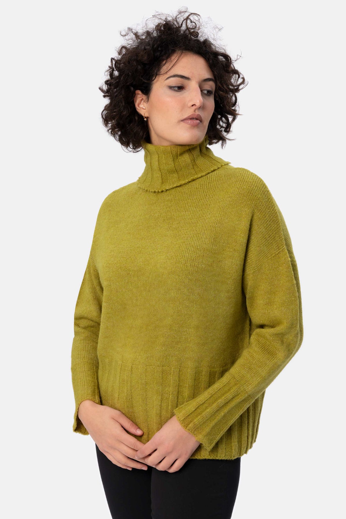 Grazia maglia Dolcevita V Verde