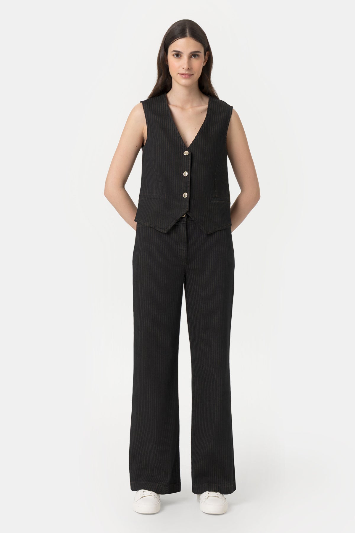 Ilia Cls33 Jeans in denim wide leg gessato