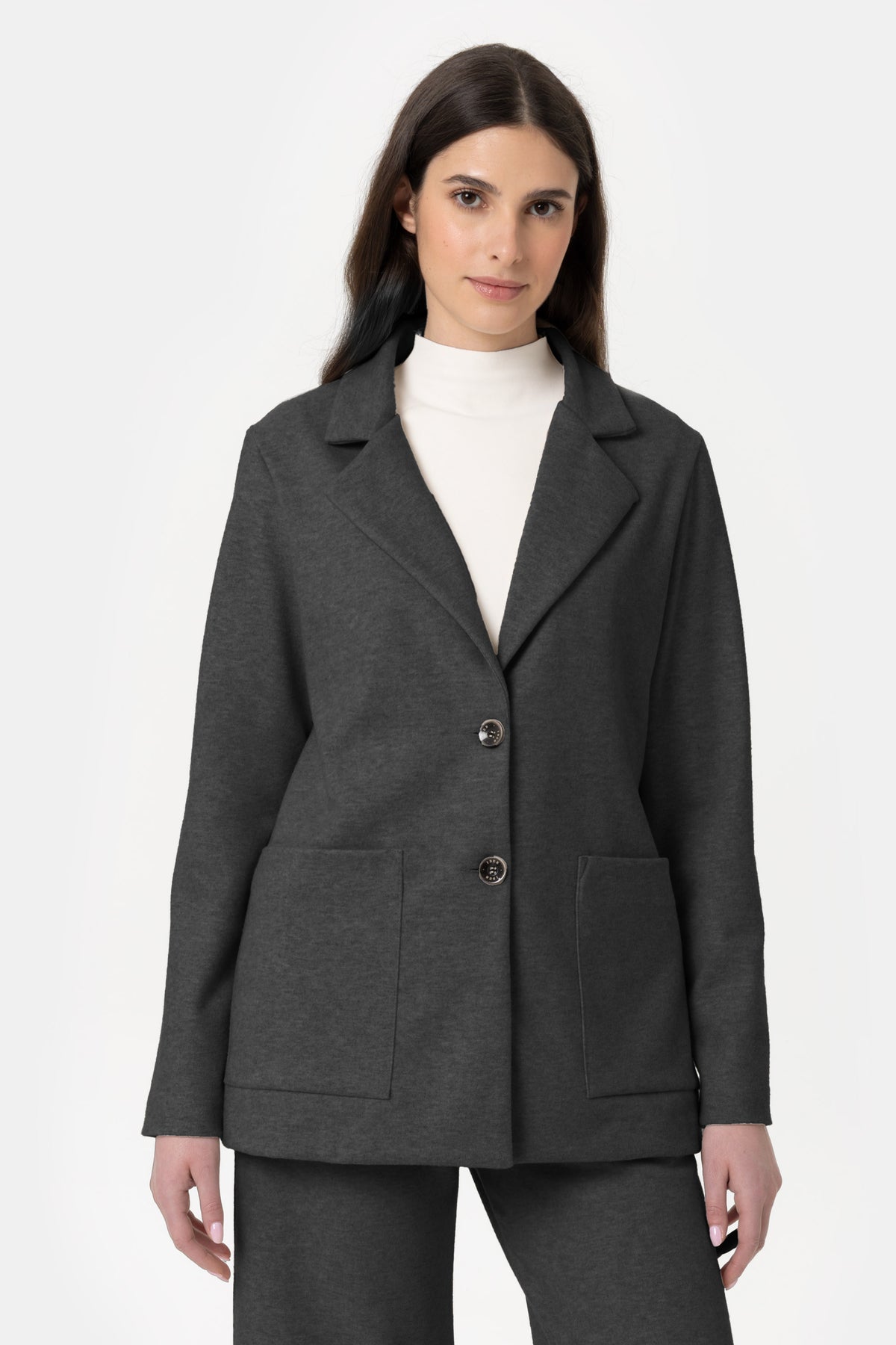Jane Cn67 Giacca in maglia gessato Grigio
