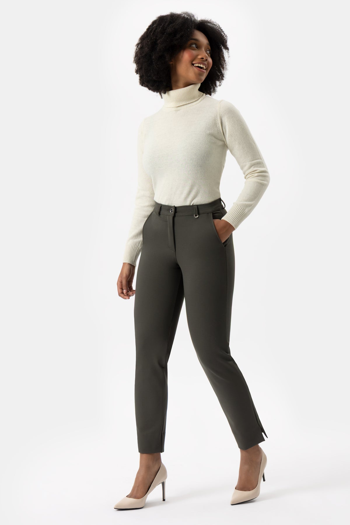 Ruby Pm Pantalone in maglia con spacco
