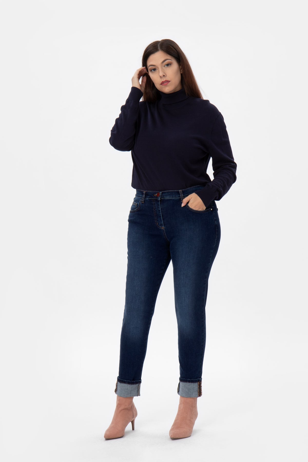 Feis Nex06 Jeans slim con risvolto