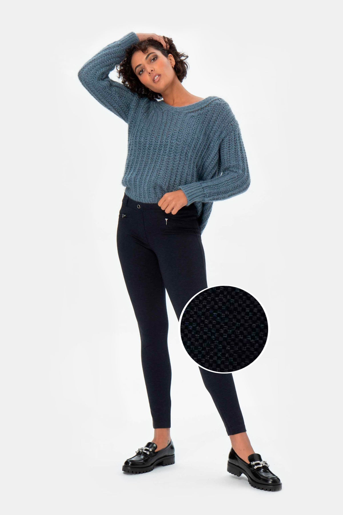Gwen Mn13 Pantalone in maglia microfantasia