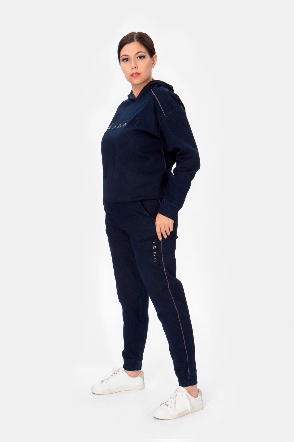 Simply Pantalone jogger in felpa blu